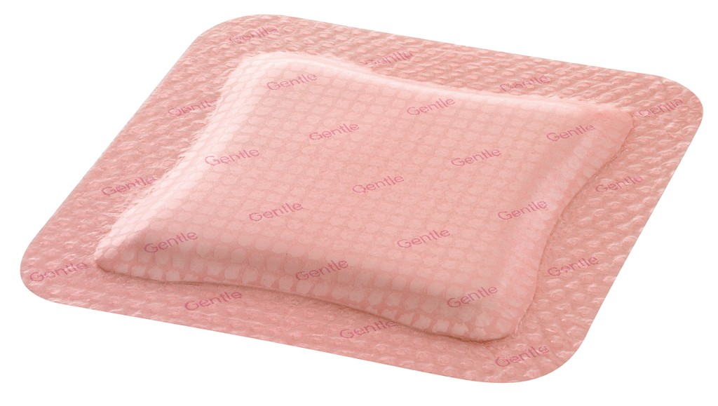 Allevyn Gentle Border kiinnittyvä sidos 12,5 x 12,5 cm steriili