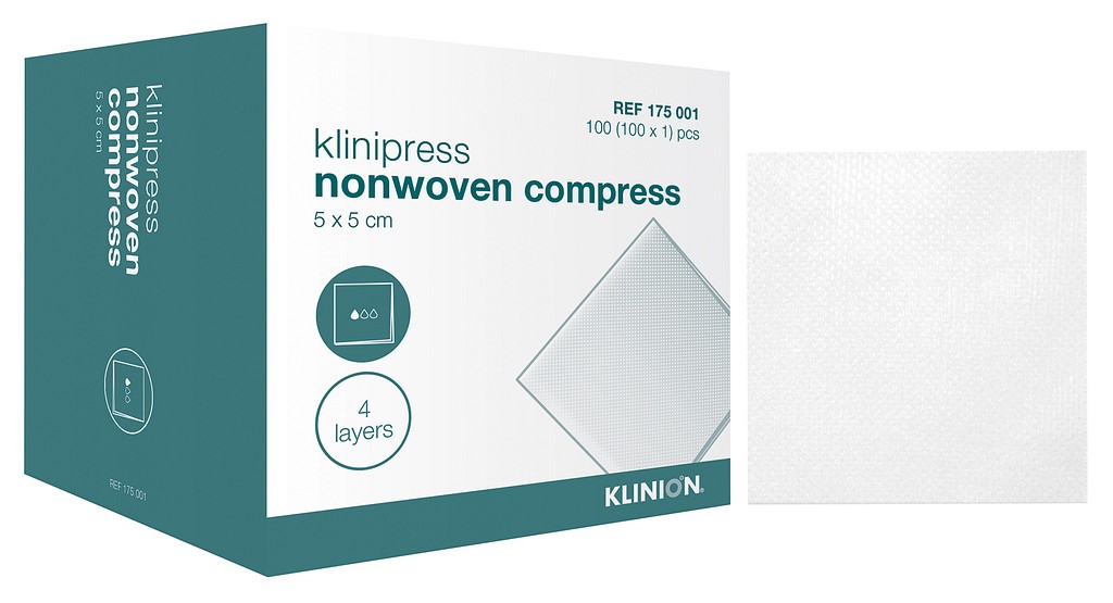 Klinion klinipress kuitutaitos 4-k 5 x 5 cm steriili 2/pss