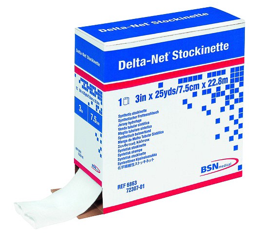 Delta-Net Stockinette kipsinalussukka 5 cm x 23 musta