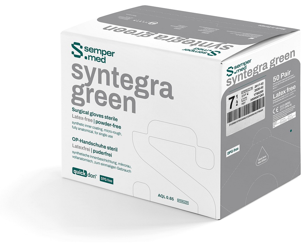 Sempermed Syntegra Green toimenpide- ja leikkauskäsine 5,5