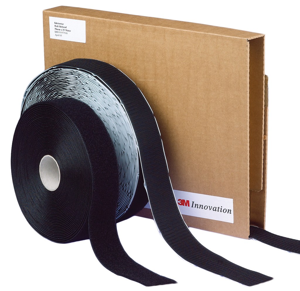 Tarranauha koukku liimattava 50 mm x 25 m