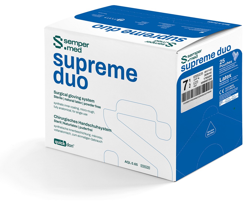Sempermed Supreme DUO kaksoisleikkauskäsine 8,0