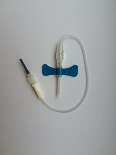 BD Vacutainer Push Button siipineula 25 G / 18 cm