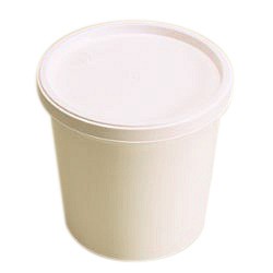 Näyteastia PS painokannella 1000 ml valkoinen