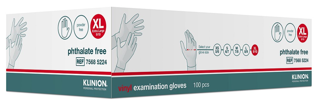 Klinion vinyyli tutkimuskäsine XL