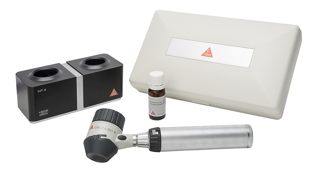 HEINE DELTA 20T dermatoskooppi BETA4 NT-kädensija + NT4-laturi
