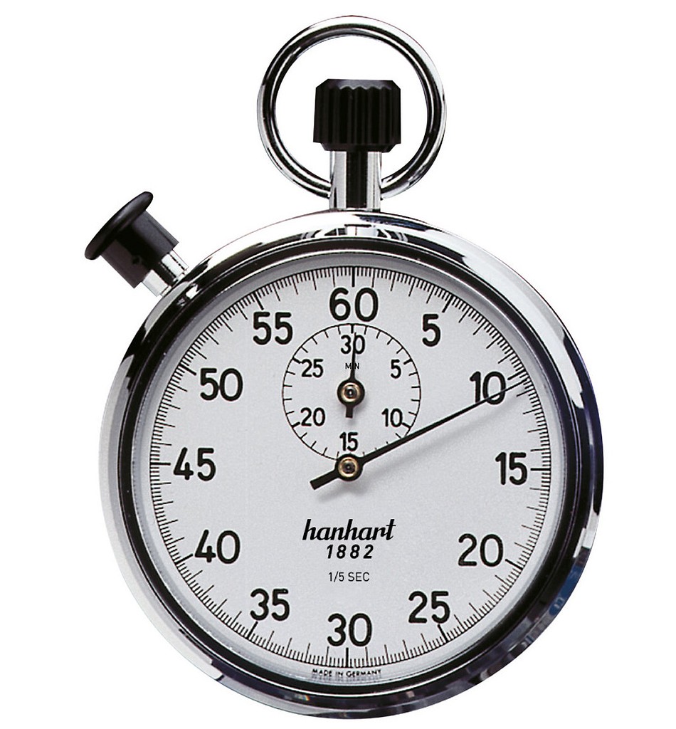 Hanhart sekuntikello kromattu sivupalauttimella