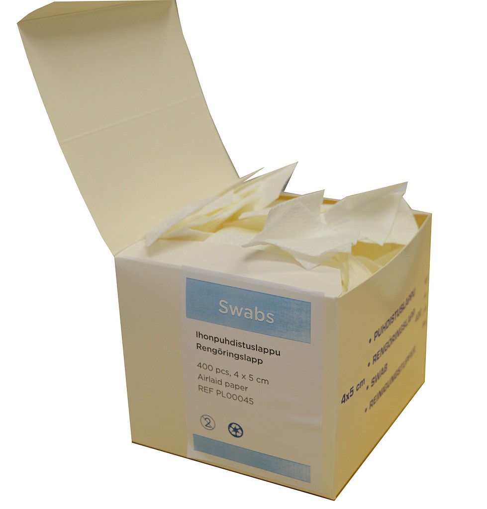 Hypap-ihonpuhdistuslappu 4 x 5 cm