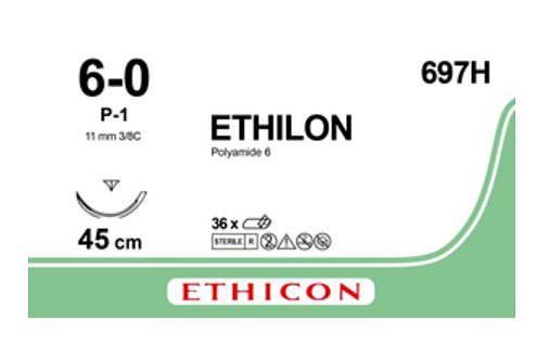 Ethilon 6-0 P-1 Prime MP 45 cm musta 697H