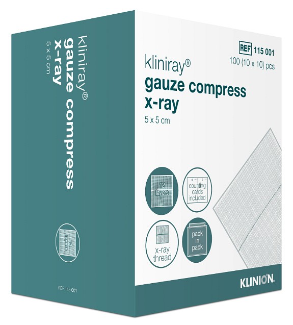 Klinion harsotaitos 12-k rtg 10 x 10 cm steriili 20x5