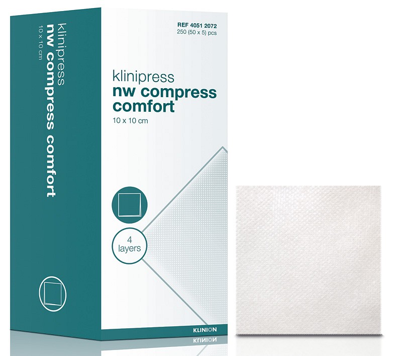 Klinion klinipress kuitutaitos 10 x 10 cm steriili 5/pss