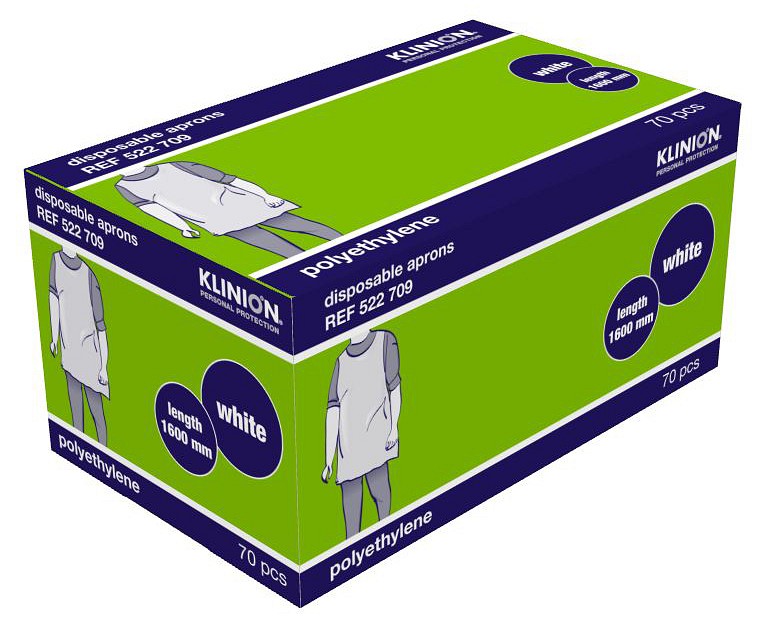 Klinion esiliina 0,03 mm 90 x 160 cm valkoinen