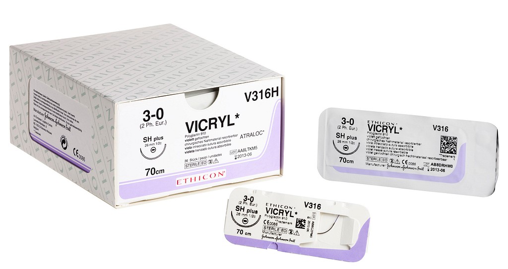 Vicryl 5-0 FS-2 70 cm värjäämätön V421H