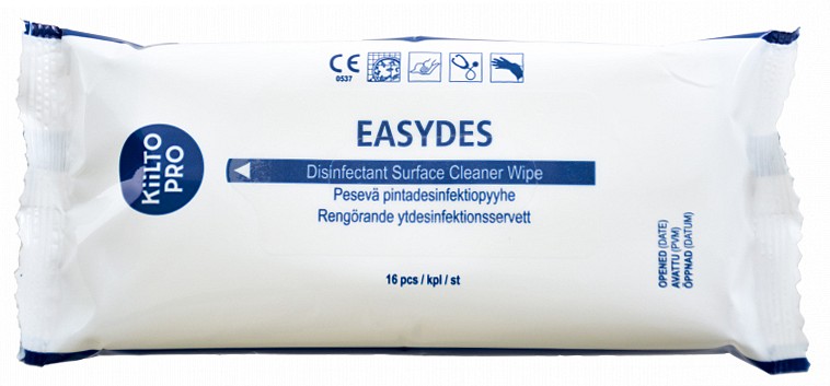 Kiilto Pro Easydes pesevä pintadesinfektiopyyhe 20 x 13,5 cm