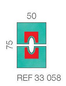Raucodrape PRO reikäliina 50 x 75 cm säädettävä
