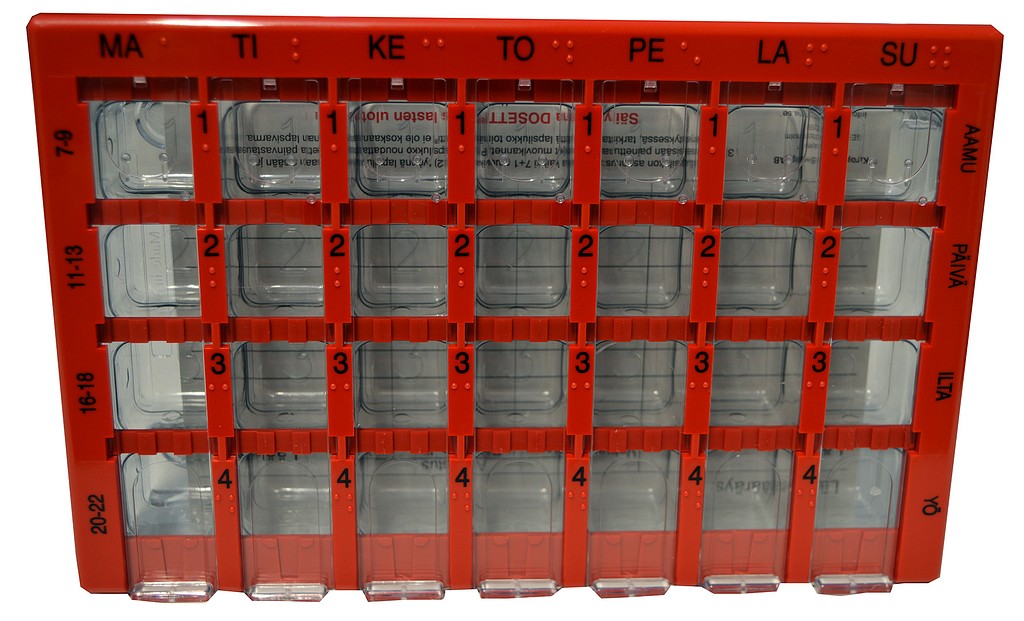 Dosetti Maxi suomenkielinen pun 205 x 133 x 38 mm