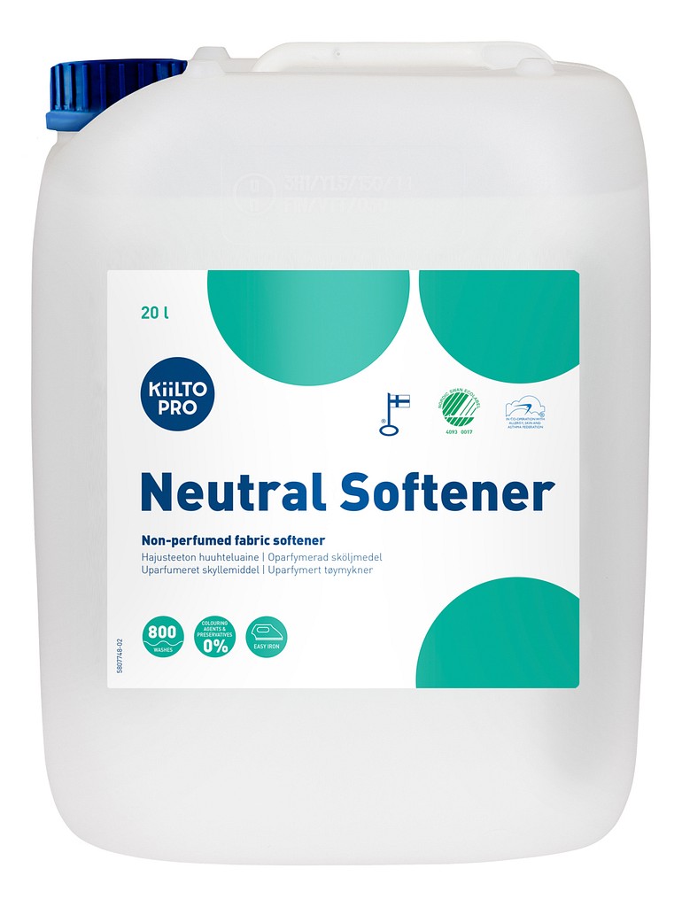 Kiilto Pro Neutral Softener -hajusteeton huuhteluaine 5 L