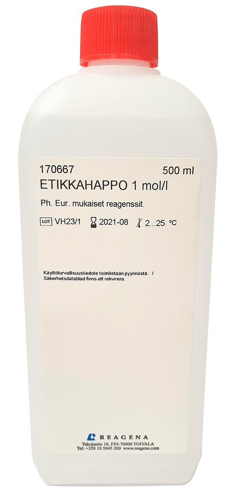 Etikkahappoliuos 1 mol/l 500 ml