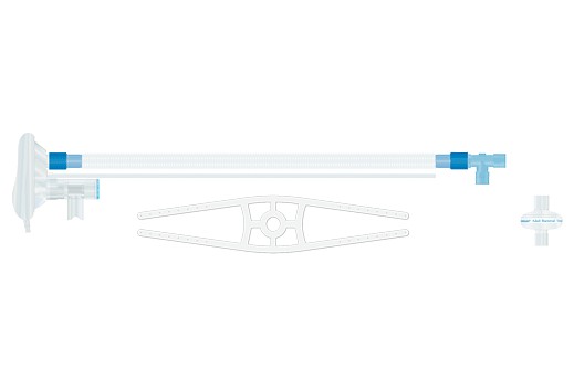 CPAP-setti (maski L+filtteri+1,6 m letku+5 cm H20 PEEP -venttiili)