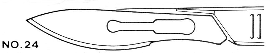 Feather-leikkausveitsenterä kk koko 24