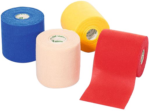 Haftelast lateksiton tukiside creme 4 cm x 4 m