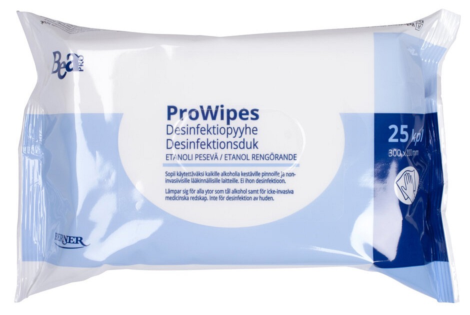 ProWipes pesevä desinfektiopyyhe etanoli 30 x 20 cm