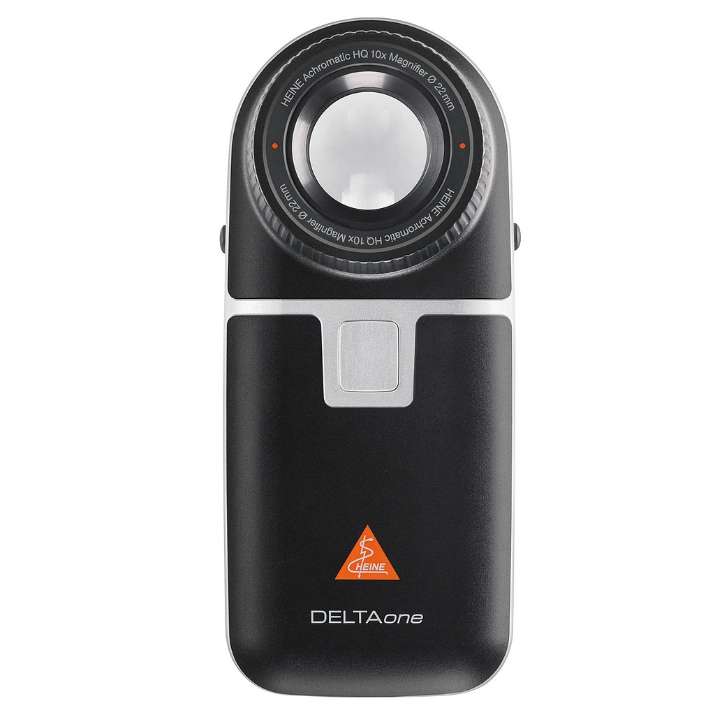 HEINE DELTAone dermatoskooppi musta-hopea