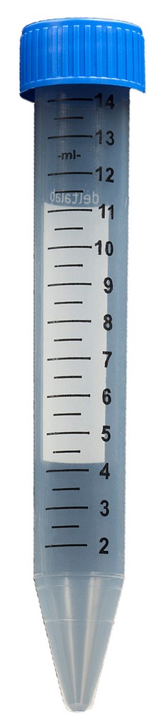 Koeputki PP 15 ml steriili merkkiviivoilla