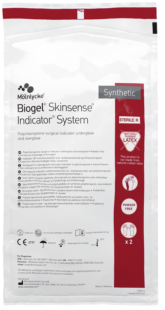 Biogel Skinsense Indicator System leikkauskäsineet 6,0
