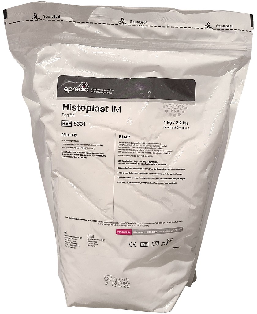 Parafiini Histoplast IM 56 -57 °C, 8 kpl x 1 kg