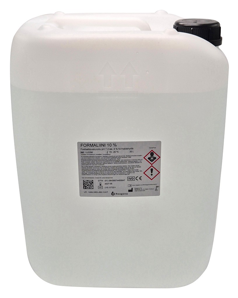 Formaliini 10 % puskuroitu pH 7,2 20 l
