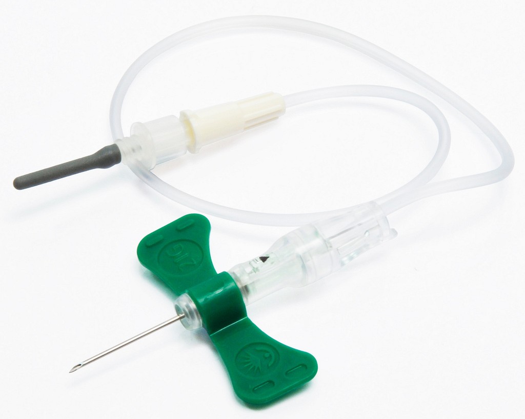 BD Vacutainer Push Button siipineula 21 G / 30 cm