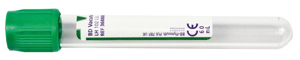 BD Vacutainer plasmaputki 7/6 ml Li-Hepariini