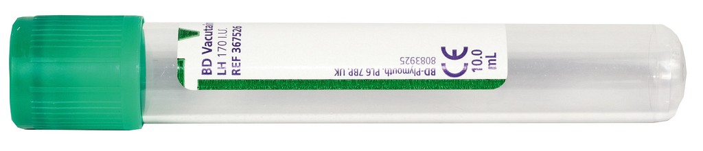 BD Vacutainer plasmaputki 10/10 ml Li-Hepariini