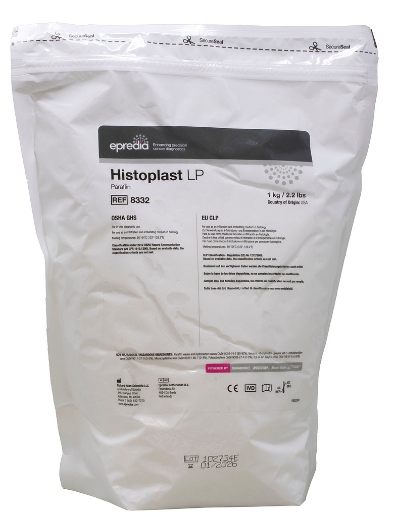 Parafiini Histoplast LP 50-54 °C, 8 kpl x 1 kg