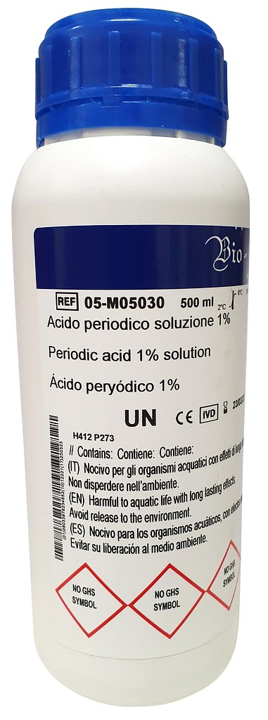 Perjodihappo -liuos 1 % 500 ml