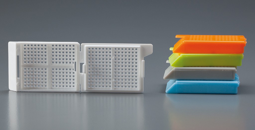 Biopsiakasetti kannella 3 x 500 kpl, keltainen