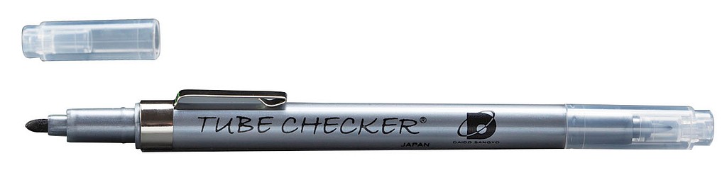 Tube Checker -merkintäkynä 3 mm/1 mm musta 5 kpl