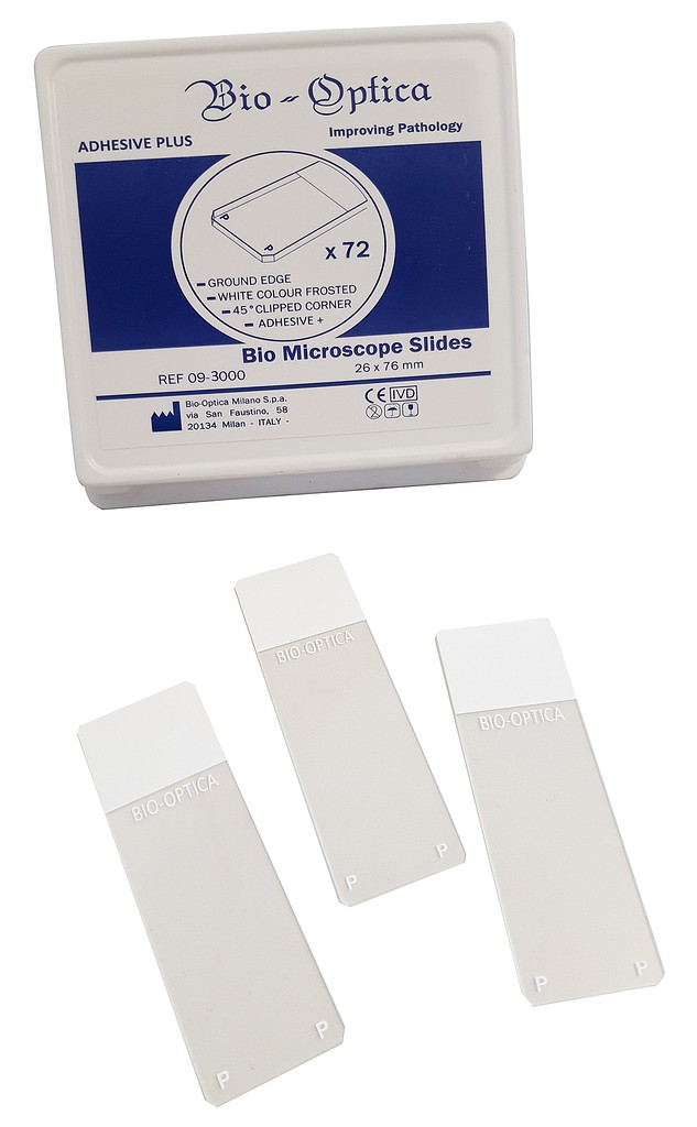 Bio-Optica aluslasi positiivinen varaus