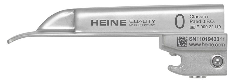 HEINE pediatrinen laryngoskoopin F.O. lastain No 0, 82 x 12 mm