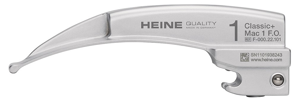 HEINE Classic+ Macintosh laryngoskoopin F.O. lastain Mac 1 93 x 11 mm