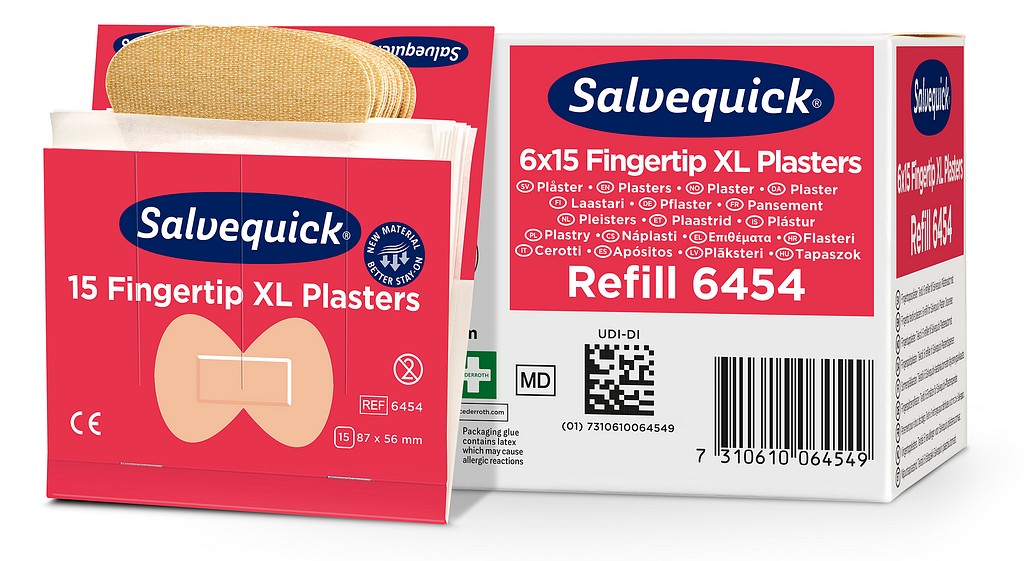 Salvequick-sormenpäälaastari täydennyspakkaus