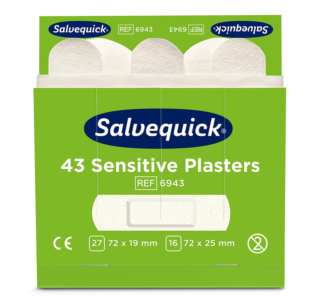 Salvequick herkän ihon laastari täydennyspakkaus