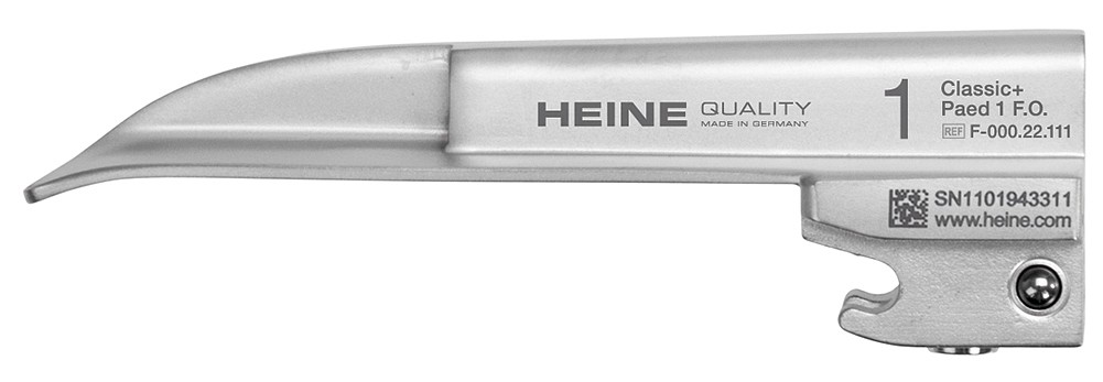 HEINE pediatrinen laryngoskoopin F.O. lastain No 1, 95 x 13 mm