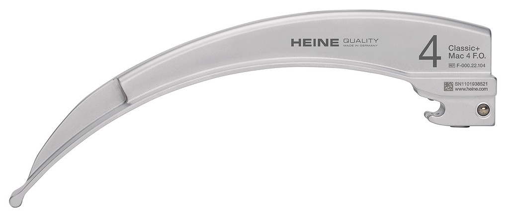HEINE Classic+ Macintosh laryngoskoopin F.O. lastain Mac 4 155 x 15 mm