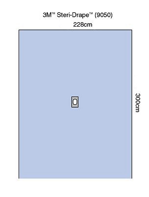 Steri-Drape liimautuva reikäliina 228 x 300/aukko 12 x 16 cm