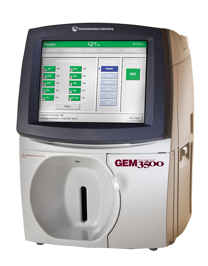 Gem 3500 iQM-tarvikekasetti Bg/El/Hct 300 testiä