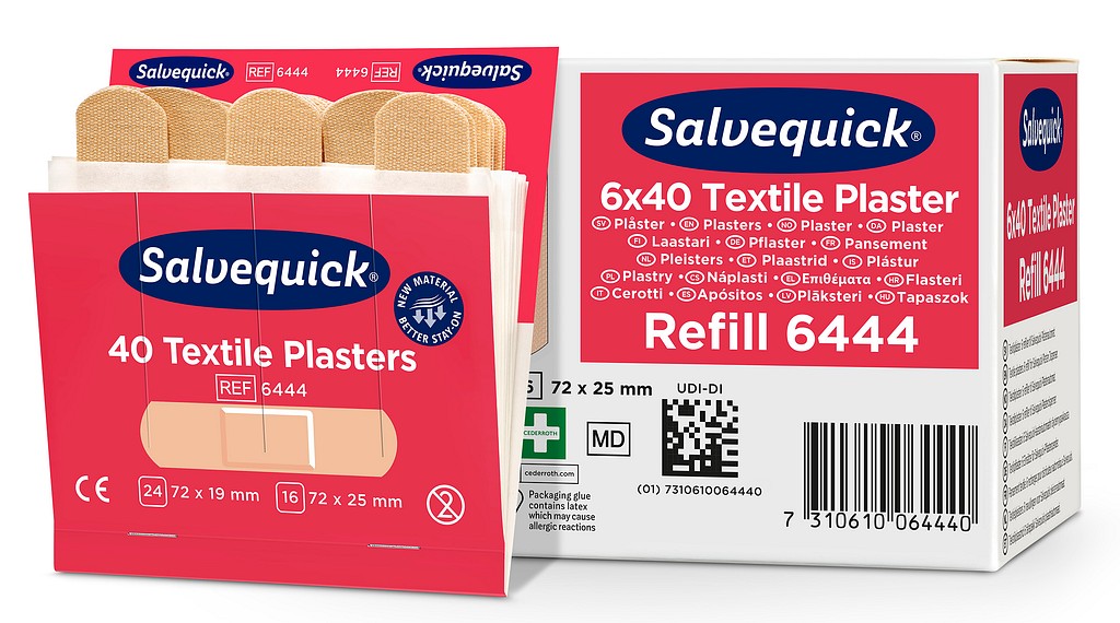 Salvequick-kangaslaastari täydennyspakkaus