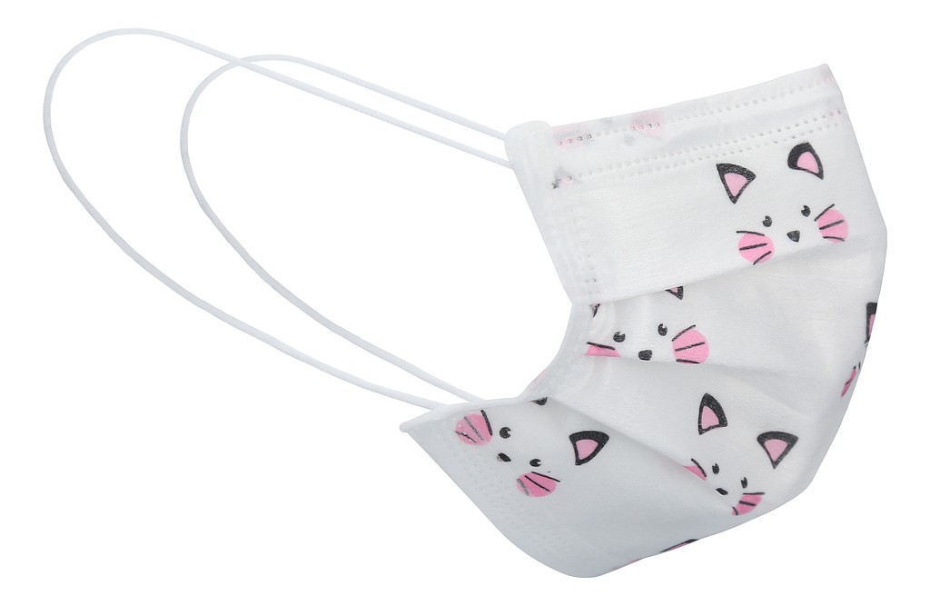 LIFAair kirurginen suu-nenäsuojus IIR korvalenkeillä kissakuvio