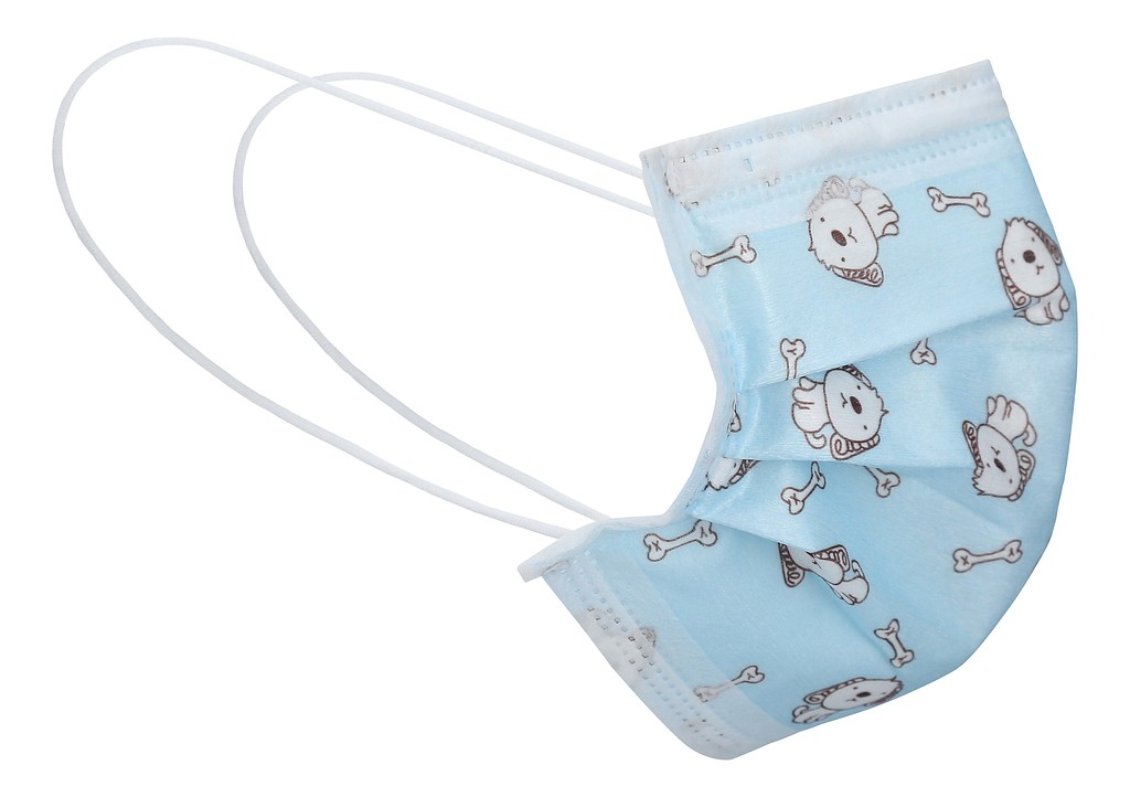 LIFAair kirurginen suu-nenäsuojus IIR korvalenkeillä koirakuvio